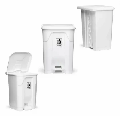 Lixeira Plastica C/pedal 100l. Branca - Nobre