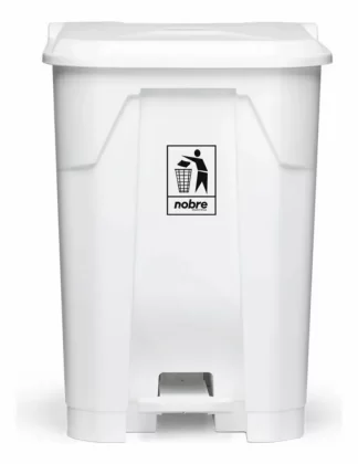 Lixeira Plastica C/pedal 100l. Branca - Nobre