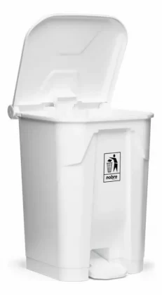 Lixeira Plastica C/pedal 100l. Branca - Nobre