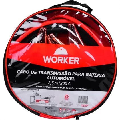 Cabo Bateria 25m Automovel Chupeta - Worker