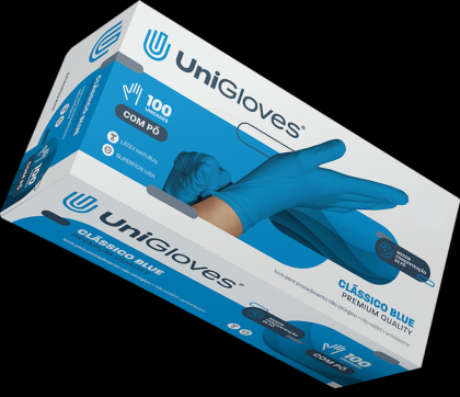 Luva Proc Nitrilo Blue Premium Quality Extra-pequeno