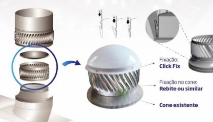 CYCLOAR - Exaustor e Renovador de ar Eólico ideal  para Exau